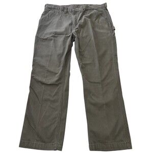 Carhartt Rugged Flex Canvas Work Pants Mens 42x30 Khaki Green Relaxed Fit